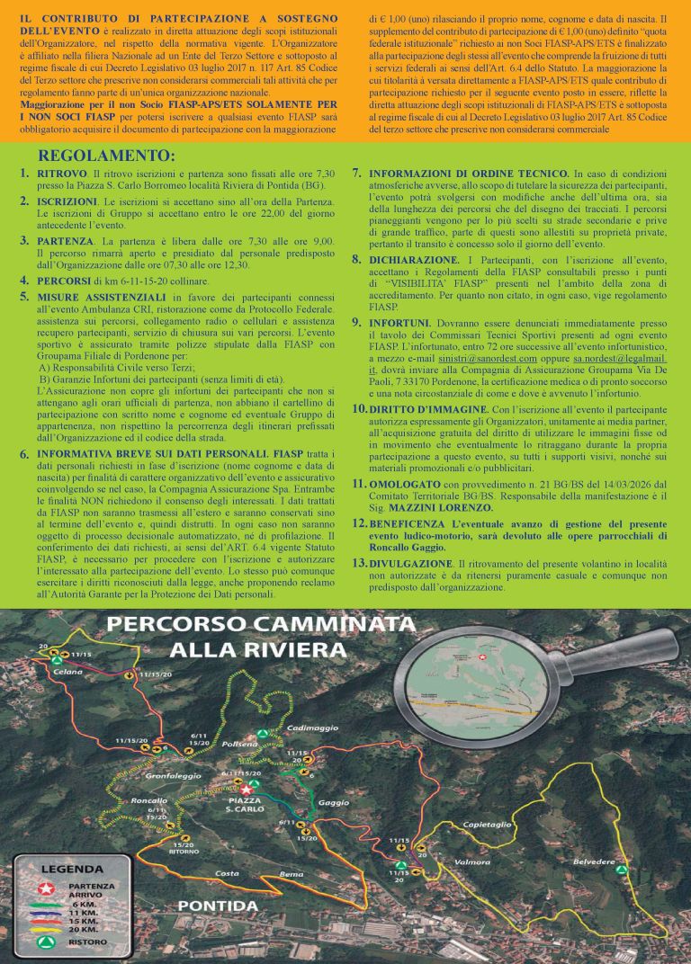 38° Camminata alla Riviera